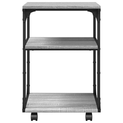 Druckerständer 3 Ablagen Grau Sonoma 43x48x64 cm Holzwerkstoff