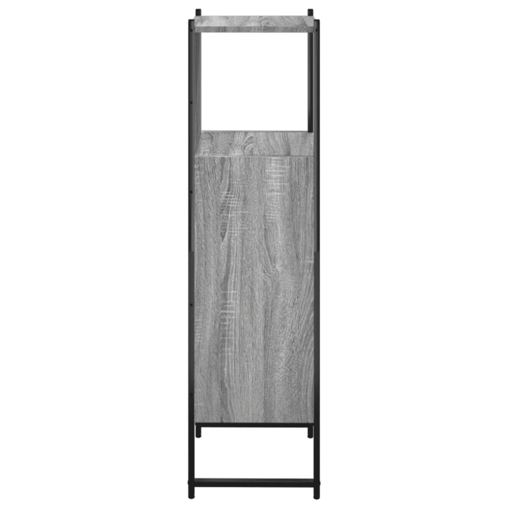 Badschrank Grau Sonoma 33x33x120,5 cm Holzwerkstoff