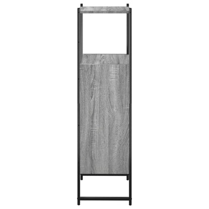 Badschrank Grau Sonoma 33x33x120,5 cm Holzwerkstoff