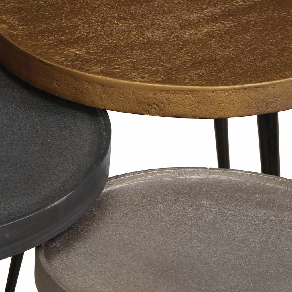 Couchtisch 3 Stk. Mehrfarbig Holzwerkstoff