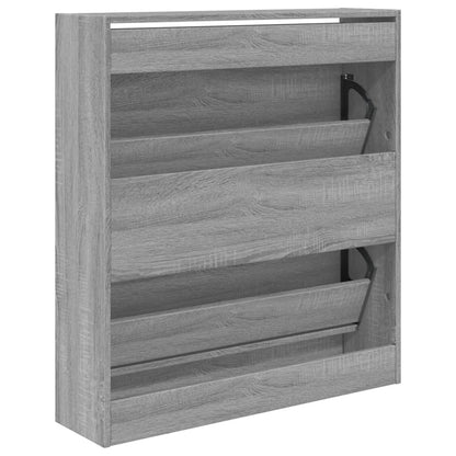 Schuhschrank Grau Sonoma 80x21x87,5 cm Holzwerkstoff