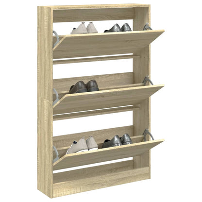 Schuhschrank Sonoma-Eiche 80x21x125,5 cm Holzwerkstoff