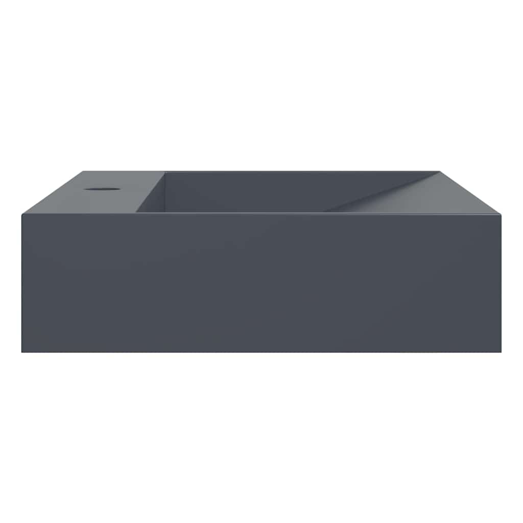 Waschbecken 60x38x11 cm Mineralguss/Marmorguss Anthrazit