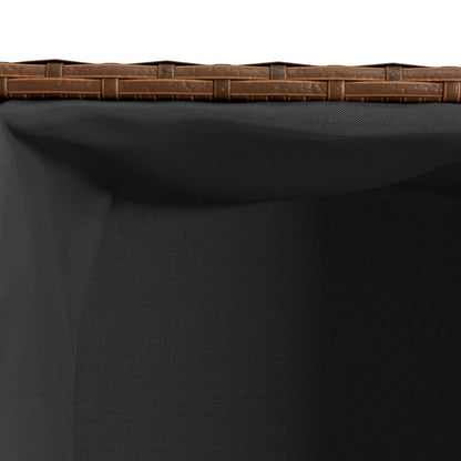 Pflanzkübel 2 Töpfe Braun 72x30x32 cm Poly-Rattan