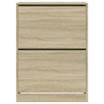Schuhschrank mit 2 Klappen Sonoma-Eiche 80x42x108 cm