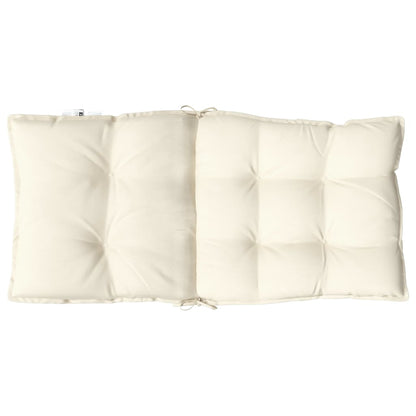 Niedriglehner-Auflagen 4 Stk. Creme Oxford-Gewebe