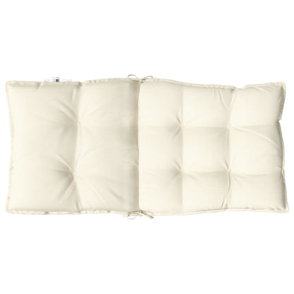 Niedriglehner-Auflagen 6 Stk. Creme Oxford-Gewebe