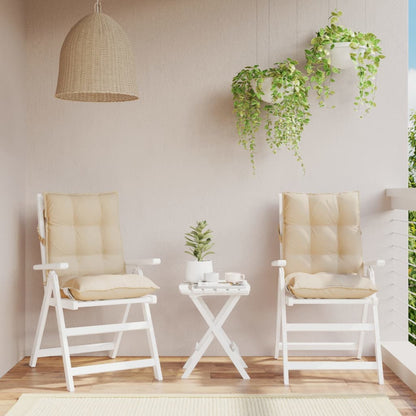 Niedriglehner-Auflagen 2 Stk. Beige Oxford-Gewebe