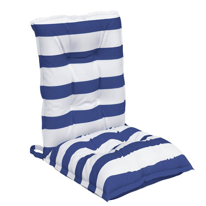 Niedriglehner-Auflagen 2 Stk. Blau Weiß Gestreift Oxford-Gewebe