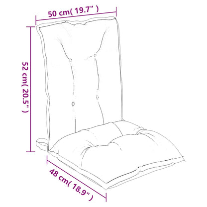 Niedriglehner-Auflagen 2 Stk. Blau Weiß Gestreift Oxford-Gewebe