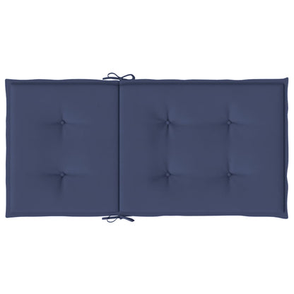 Niedriglehner-Auflagen 6 Stk. Marineblau Stoff