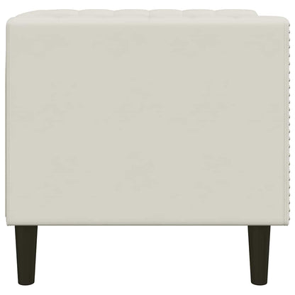 Chesterfield-Sessel Creme Samt