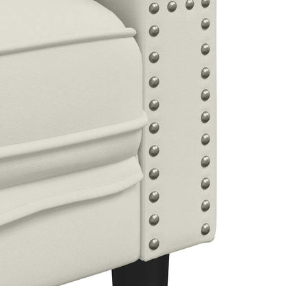 Chesterfield-Sessel Creme Samt