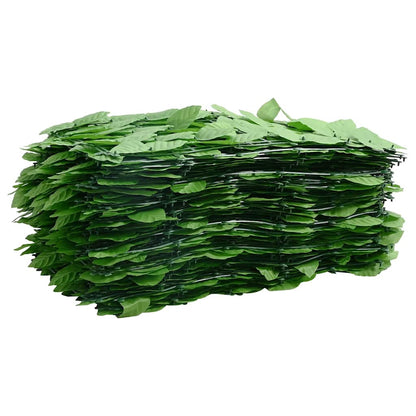 Balkon-Sichtschutz mit Grünen Blättern 200x75 cm