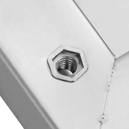 Wandregale 2 Stk. 75x40x3 cm Silbern Edelstahl