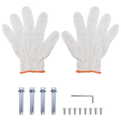 Wandregal mit 2 Böden 100x30x60 cm Silbern Edelstahl