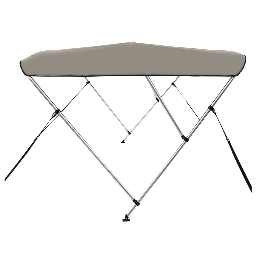 3-Bow Bimini-Top Grau 183x140x137 cm