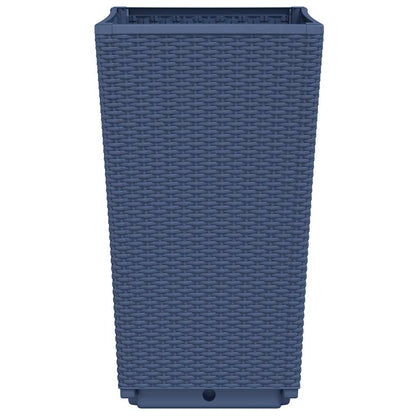 Pflanzkübel 2 Stk. Blaugrau 32,5x32,5x57 cm PP