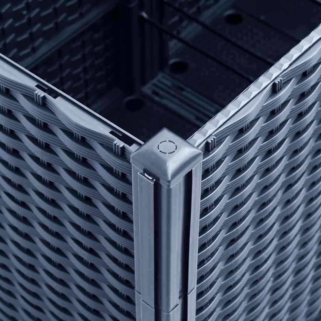 Pflanzkübel mit Rankgitter Blaugrau 160x160x140 cm PP