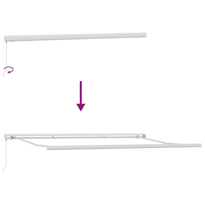 Markise Manuell Weinrot 400x300 cm