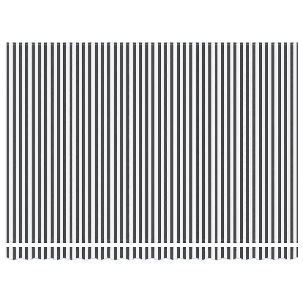 Markise mit LED-Beleuchtung Manuell Anthrazit & Weiß 450x300 cm