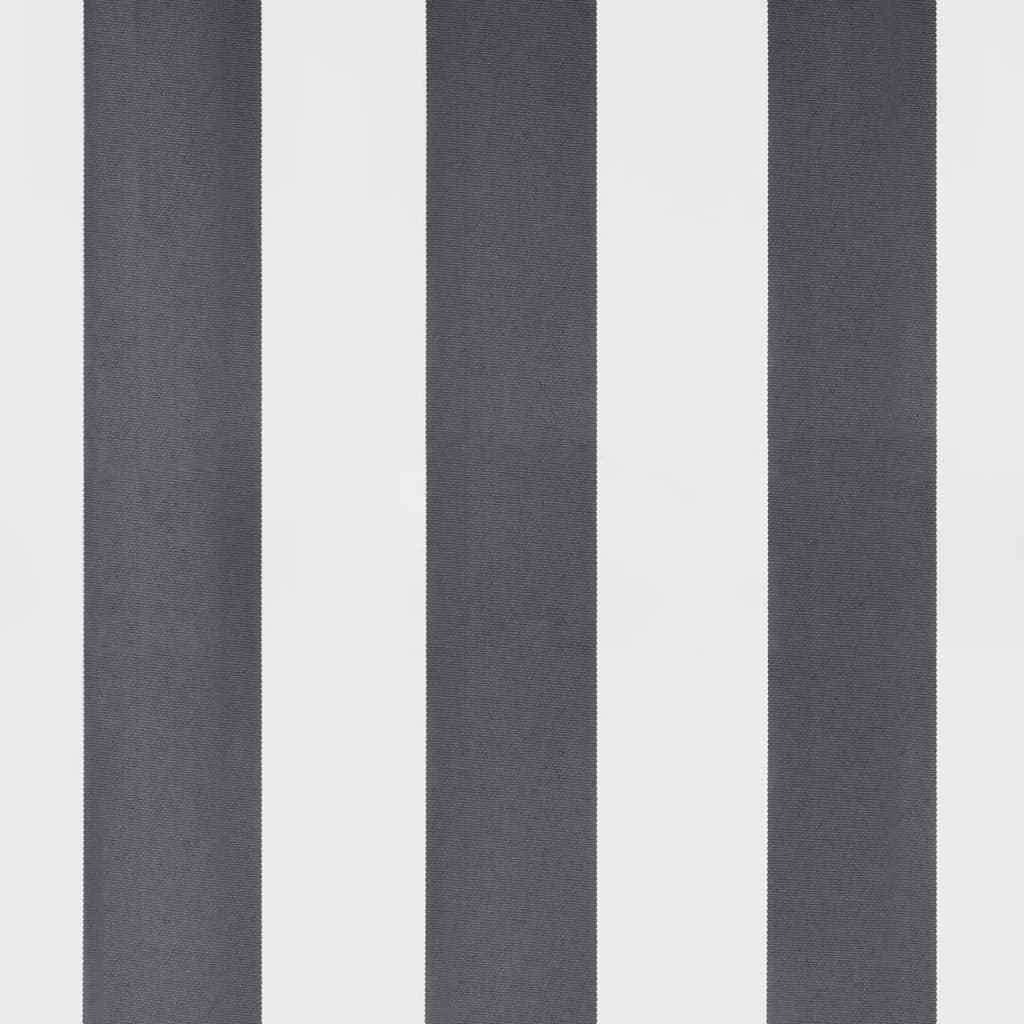 Markise Manuell mit LED Anthrazit & Weiß 600x350 cm