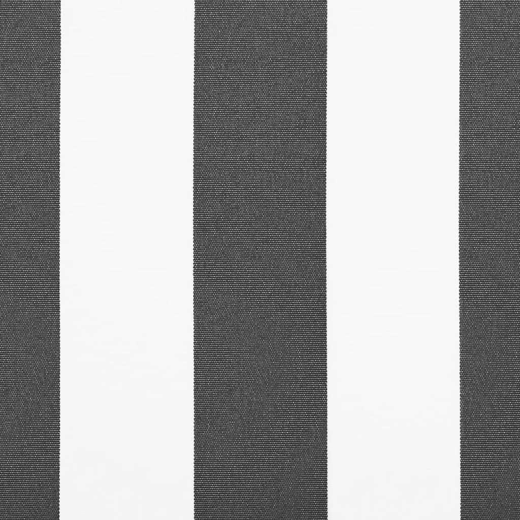 Markise Einziehbar Anthrazit und Weiß 4x3 m Stoff und Aluminium