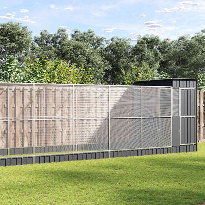 Voliere mit Erweiterung Silbern 1244x203x216 cm Stahl