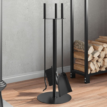 4-teiliges Kaminbesteck-Set 22 x 59 cm Stahl