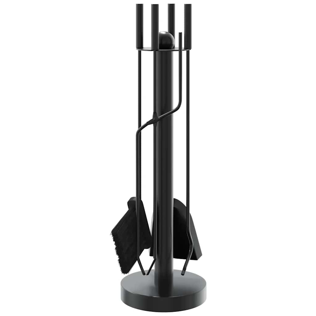 5-teiliges Kaminbesteck-Set 18x56 cm Stahl