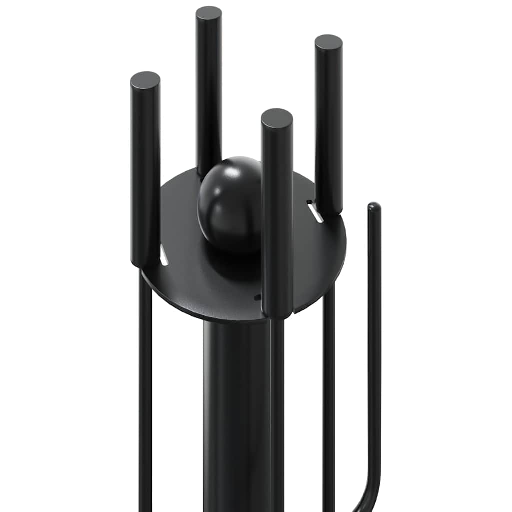 5-teiliges Kaminbesteck-Set 18x56 cm Stahl