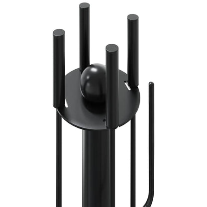 5-teiliges Kaminbesteck-Set 18x56 cm Stahl
