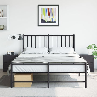 Nachttische 2 Stk. Schwarz 34,5x39x44 cm Stahl