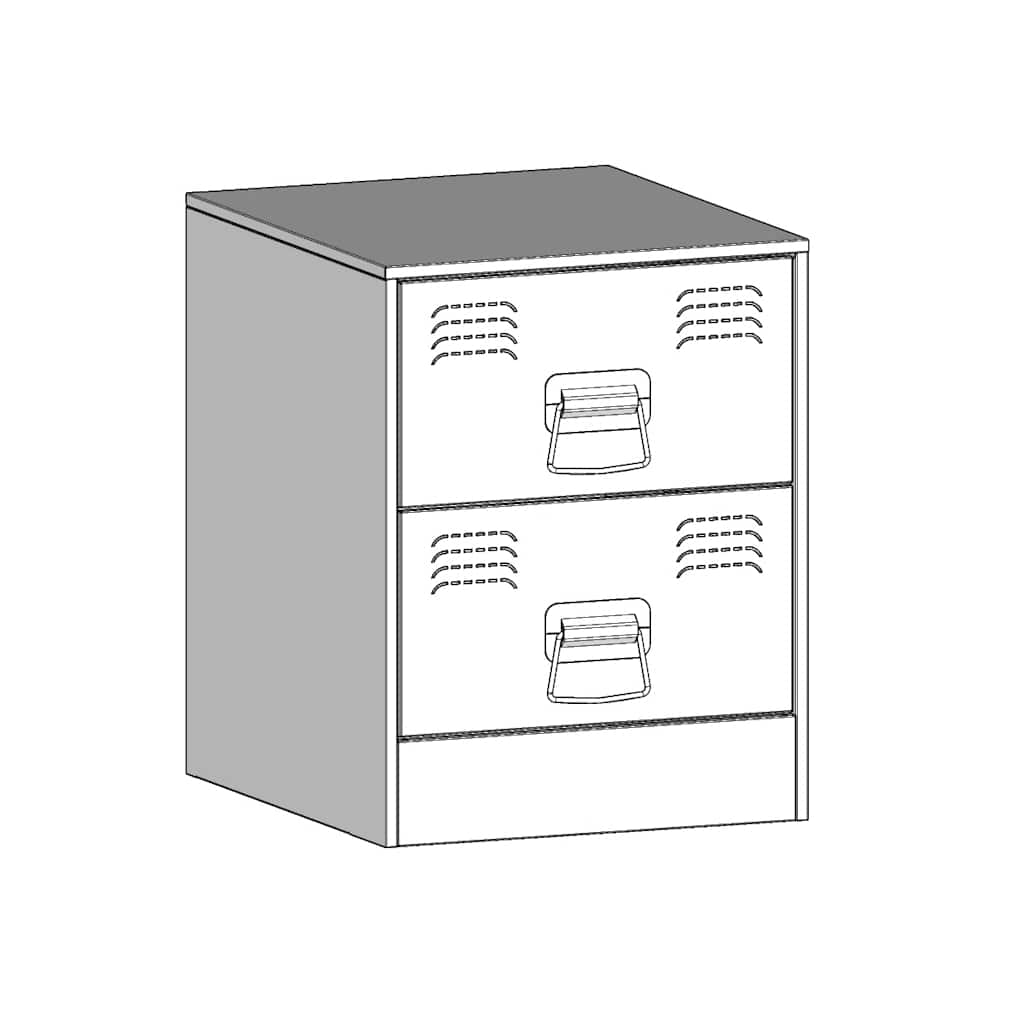 Nachttische 2 Stk. Grün 34,5x39x44 cm Stahl