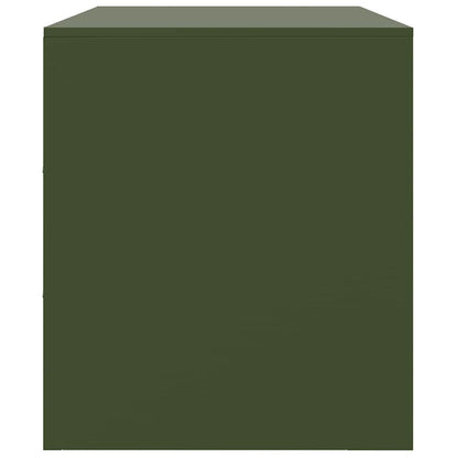 TV-Schrank Olivgrün 67x39x44 cm Stahl