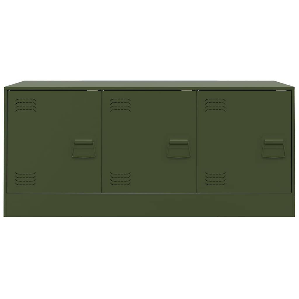 TV-Schrank Olivgrün 99x39x44 cm Stahl