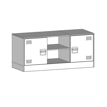 TV-Schrank Schwarz 99x39x44 cm Stahl
