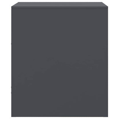 Nachttische 2 Stk. Anthrazit 34,5x39x44 cm Stahl