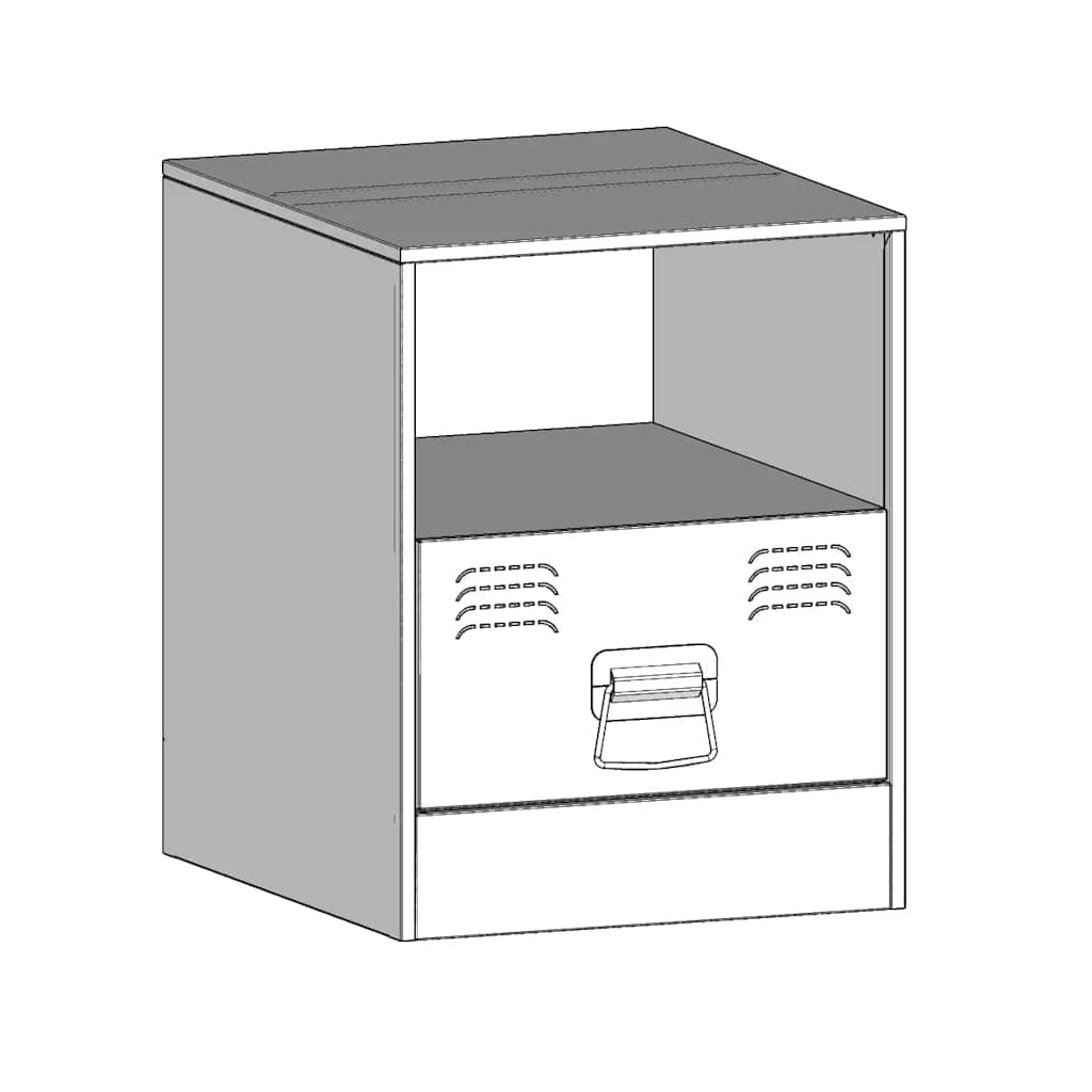 Nachttische 2 Stk. Anthrazit 34,5x39x44 cm Stahl