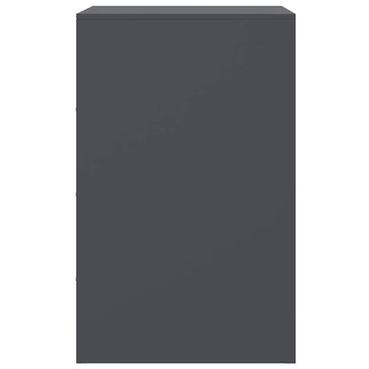 Nachttische 2 Stk. Anthrazit 34,5x39x62 cm Stahl