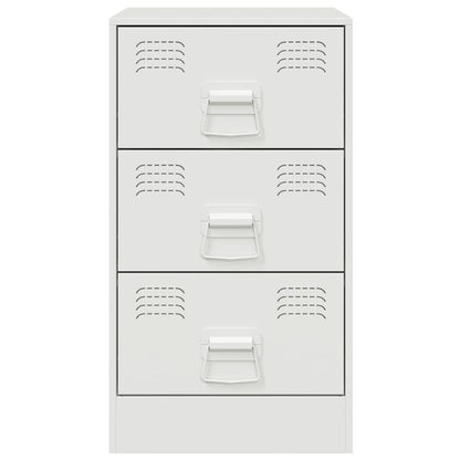 Nachttische 2 Stk. Weiß 34,5x39x62 cm Stahl