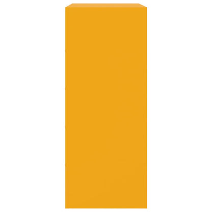 Highboard Senfgelb 67x39x95 cm Stahl