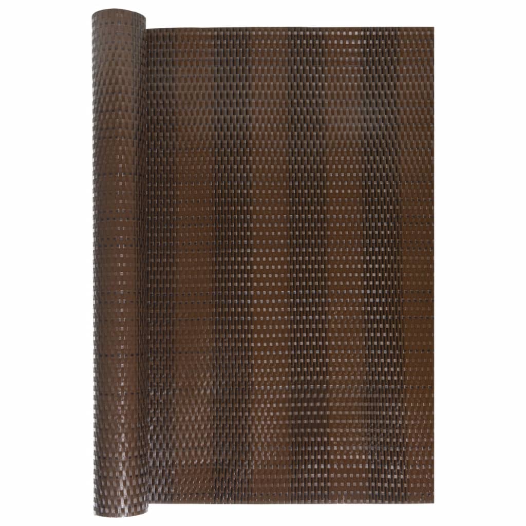 Balkon-Sichtschutz Braun und Schwarz 500x80 cm Poly Rattan