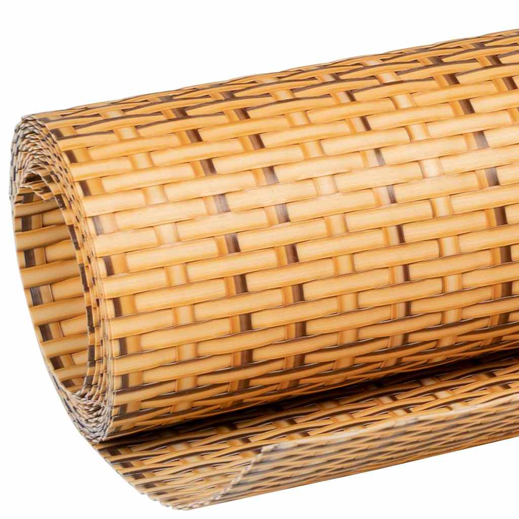 Balkon-Sichtschutz Hellbraun 1000x90 cm Poly Rattan