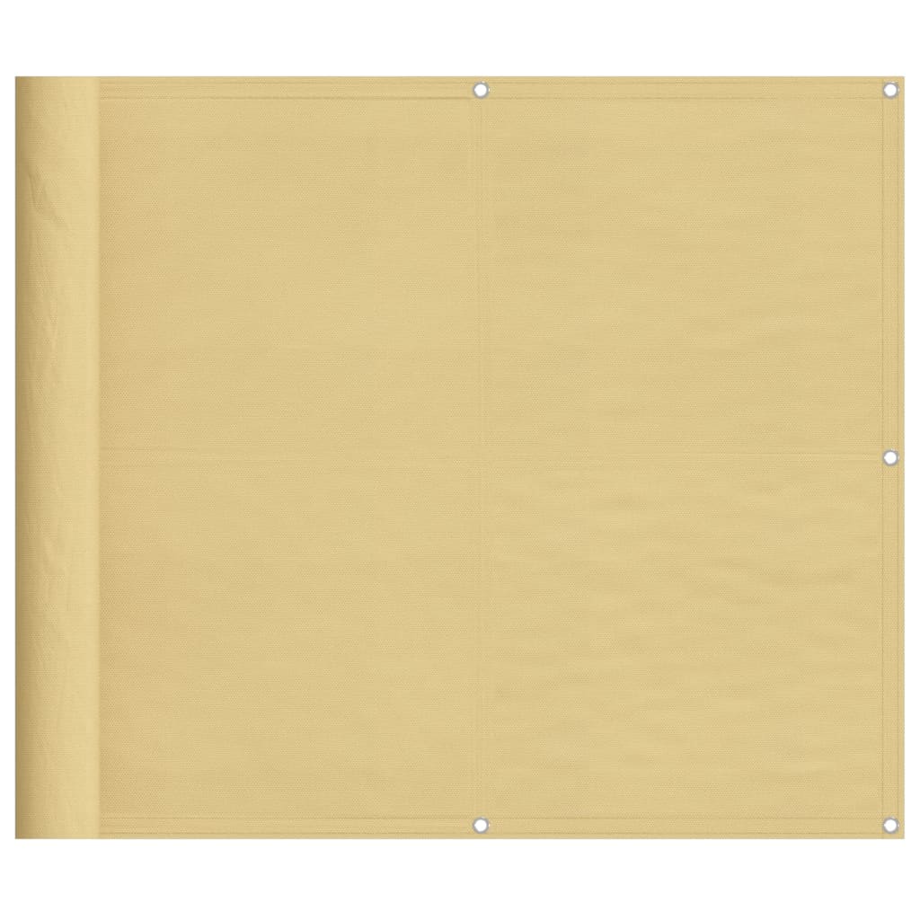 Balkon-Sichtschutz Sandfarben 90x1000 cm 100% Polyester-Oxford