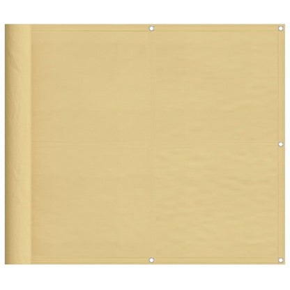 Balkon-Sichtschutz Sandfarben 90x1000 cm 100% Polyester-Oxford