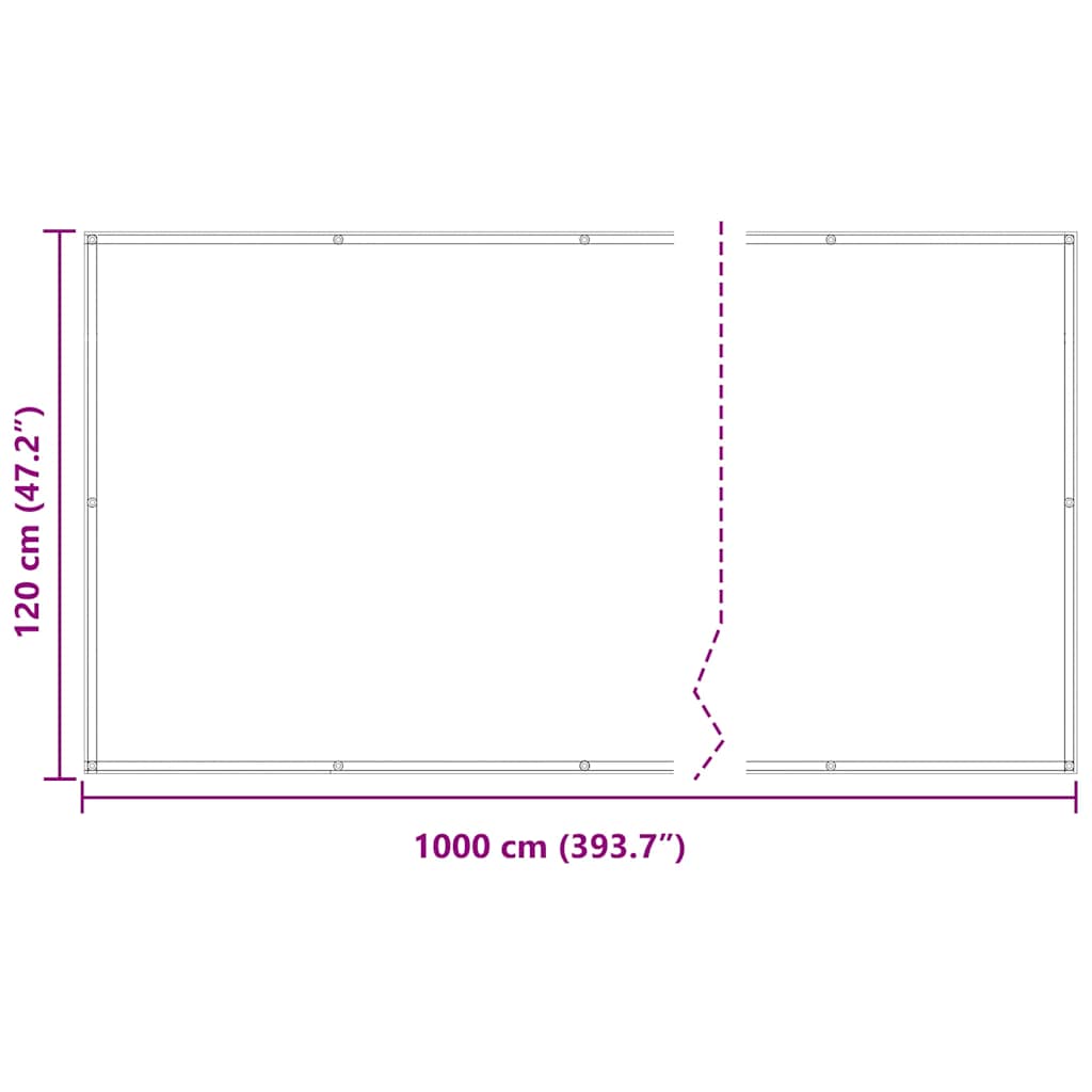 Balkon-Sichtschutz Anthrazit 120x1000 cm 100 % Polyester-Oxford