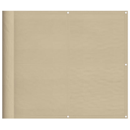 Balkon-Sichtschutz Beige 90x700 cm 100 % Polyester-Oxford