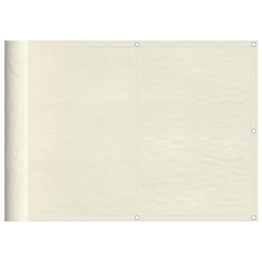 Balkon-Sichtschutz Creme 75x1000 cm 100 % Polyester-Oxford