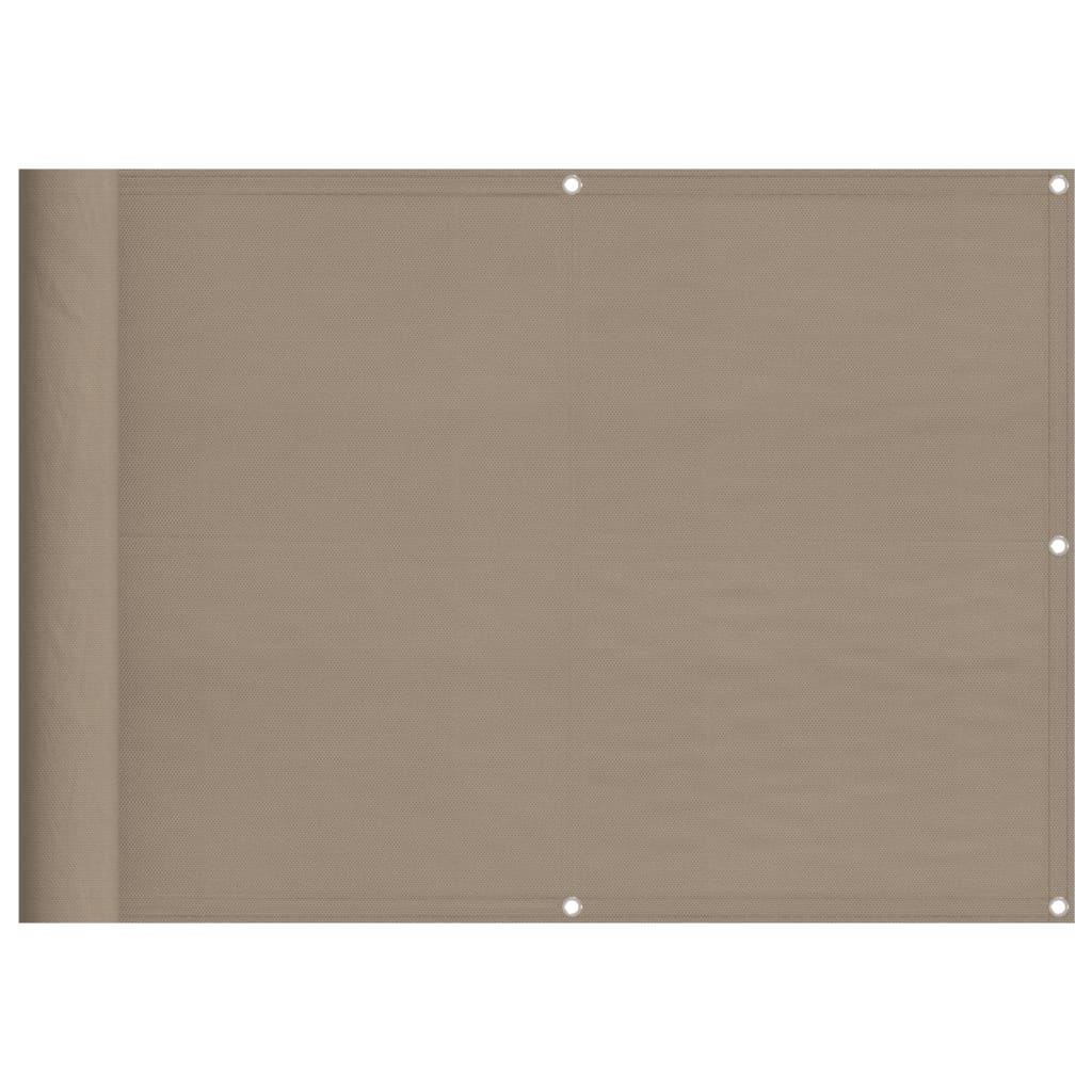 Balkon-Sichtschutz Taupe 75x700 cm 100 % Polyester-Oxford